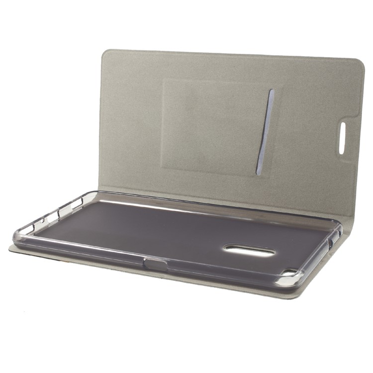 Contrast Color Cross Texture Leather Stand Cover for Asus Zenfone 3 Ultra ZU680KL - Grey-8