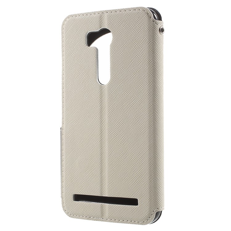 ROAR KOREA Contrast Color Window Leather Cover for Asus ZenFone Go/Go TV ZB551KL - White-2
