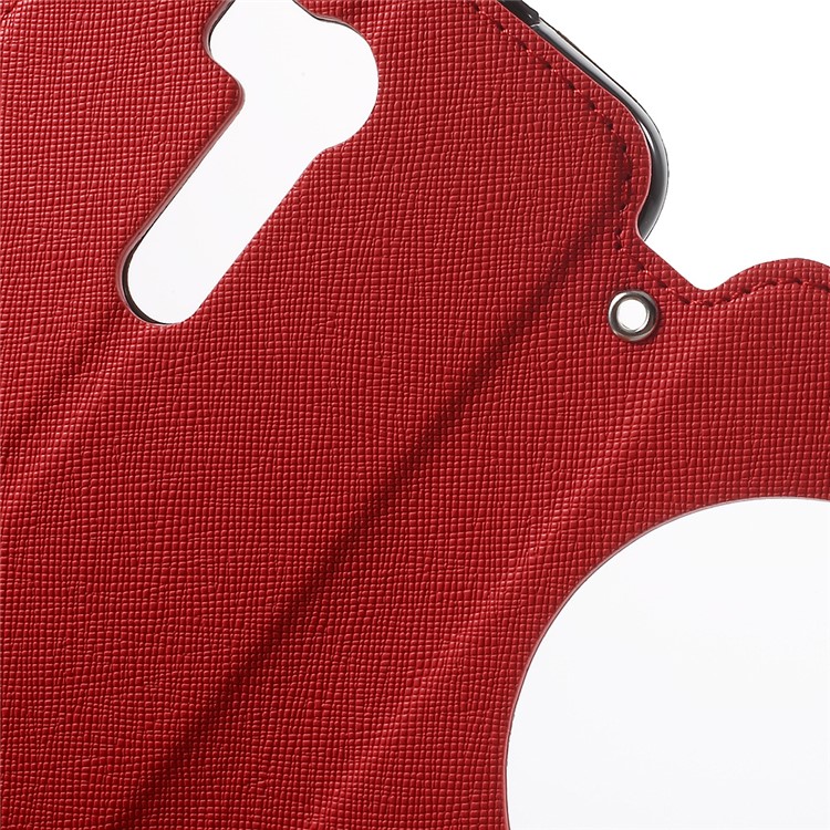 ROAR KOREA Contrast Color Window Leather Shell for Asus ZenFone Go/Go TV ZB551KL - Red-7