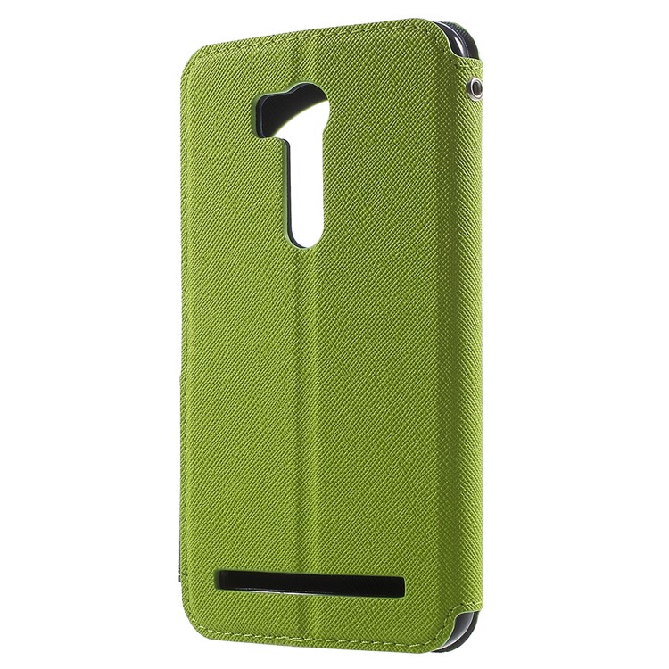 ROAR KOREA Bi-Color Window Leather Protective Cover for Asus ZenFone Go/Go TV ZB551KL - Green-2