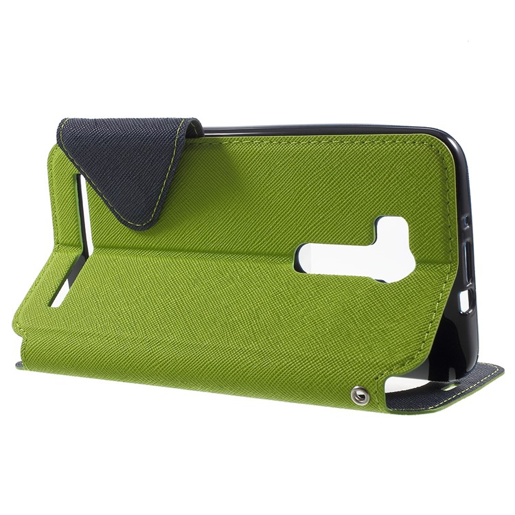 ROAR KOREA Bi-Color Window Leather Protective Cover for Asus ZenFone Go/Go TV ZB551KL - Green-3