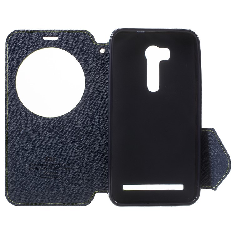 ROAR KOREA Bi-Color Window Leather Protective Cover for Asus ZenFone Go/Go TV ZB551KL - Green-4