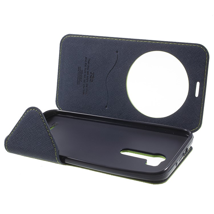 ROAR KOREA Bi-Color Window Leather Protective Cover for Asus ZenFone Go/Go TV ZB551KL - Green-5
