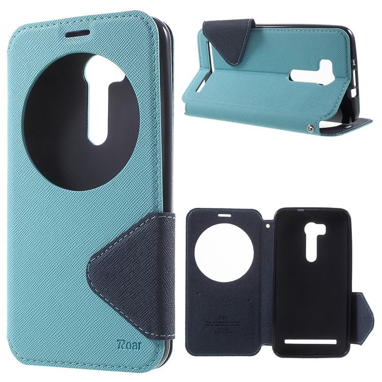 ROAR KOREA View Window Leather Flip Shell for Asus ZenFone Go/Go TV ZB551KL - Baby Blue-1