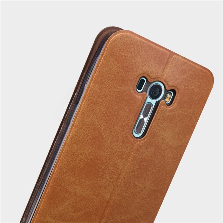 MOFI Leather Cover Case for Asus Zenfone Selfie ZD551KL - Brown-4
