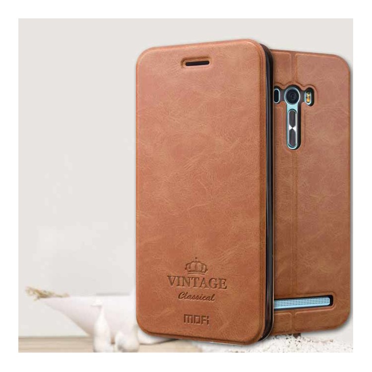 MOFI Leather Cover Case for Asus Zenfone Selfie ZD551KL - Brown-5