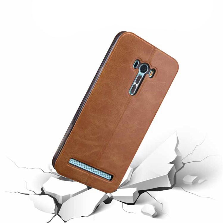 MOFI Leather Cover Case for Asus Zenfone Selfie ZD551KL - Brown-7