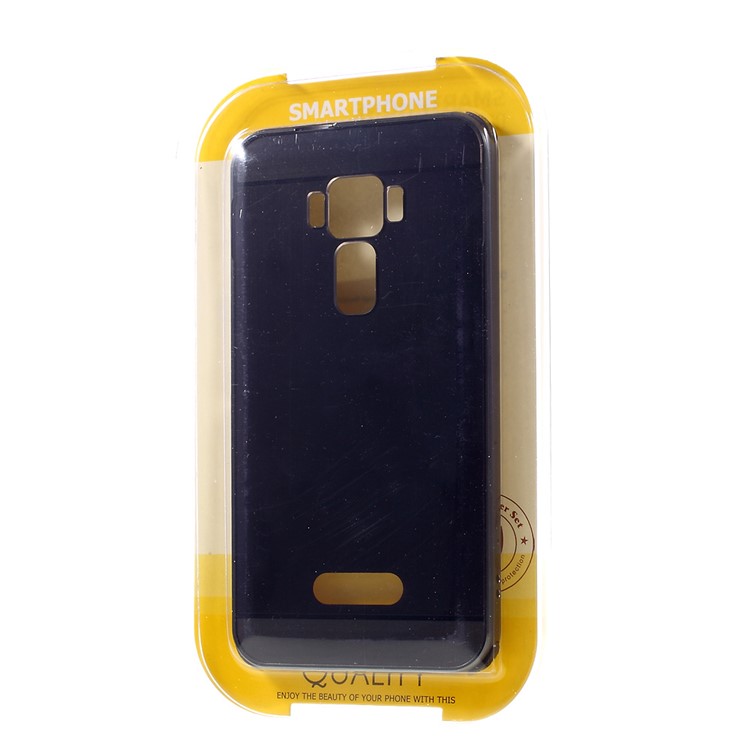 Slide-on Brushed PC Plate + Metal Bumper Hybrid Case for Asus Zenfone 3 ZE520KL - Black-9