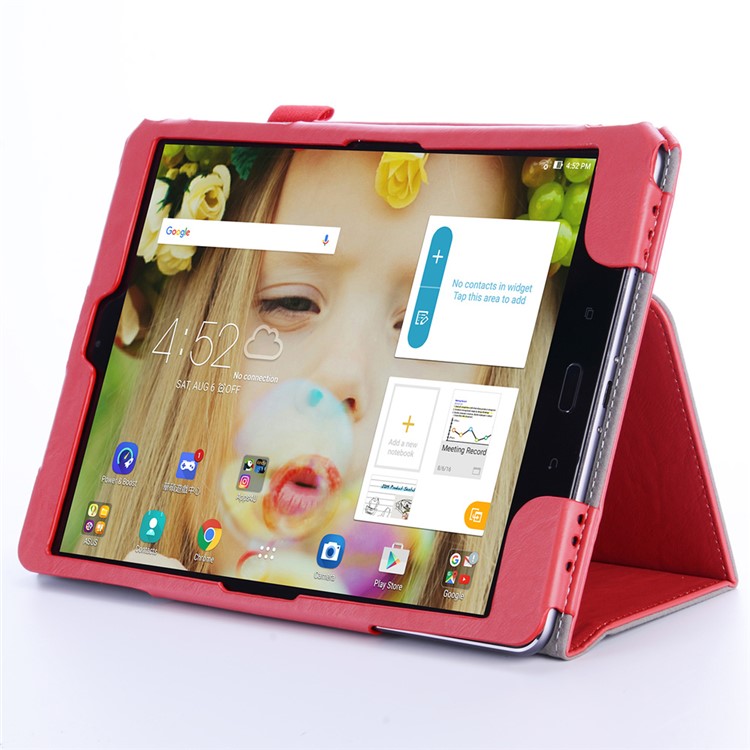 PU Leather Cover Card Holder Case for Asus Zenpad 3S 10 Z500M - Red-4