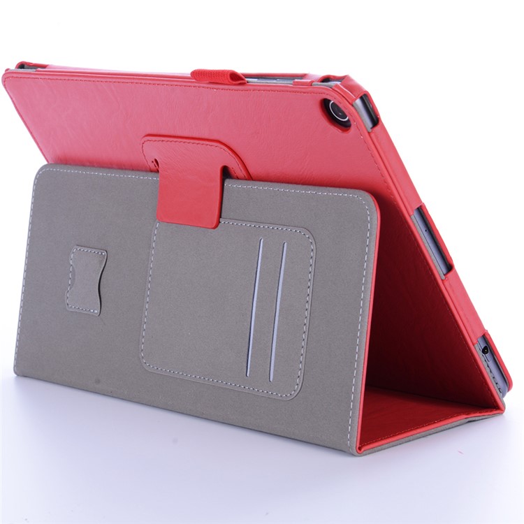 PU Leather Cover Card Holder Case for Asus Zenpad 3S 10 Z500M - Red-5