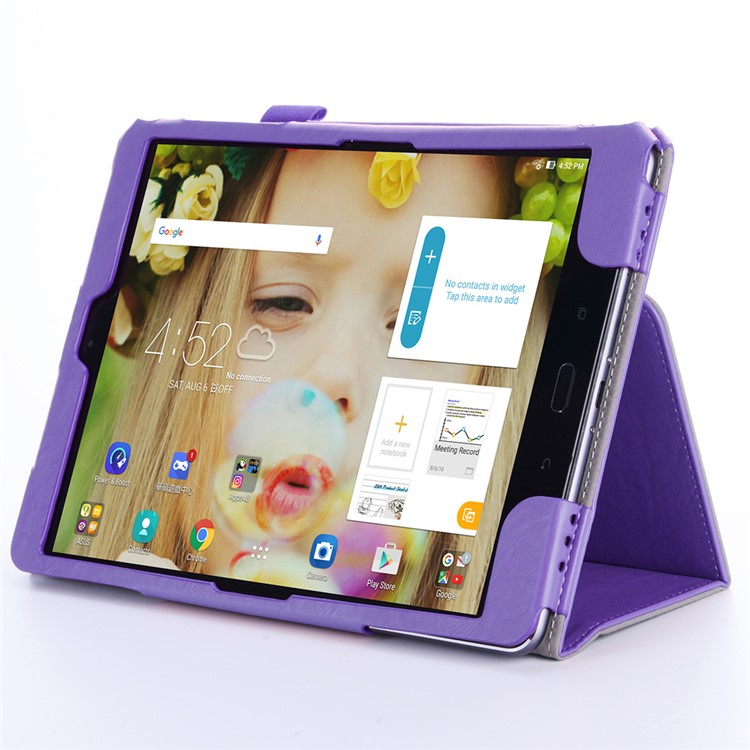 PU Leather Protection Case for Asus Zenpad 3S 10 Z500M - Purple-4