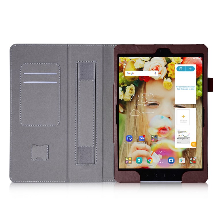 Leather Cover with Credit/SIM Card Slots for Asus Zenpad 3S 10 Z500M - Brown-3
