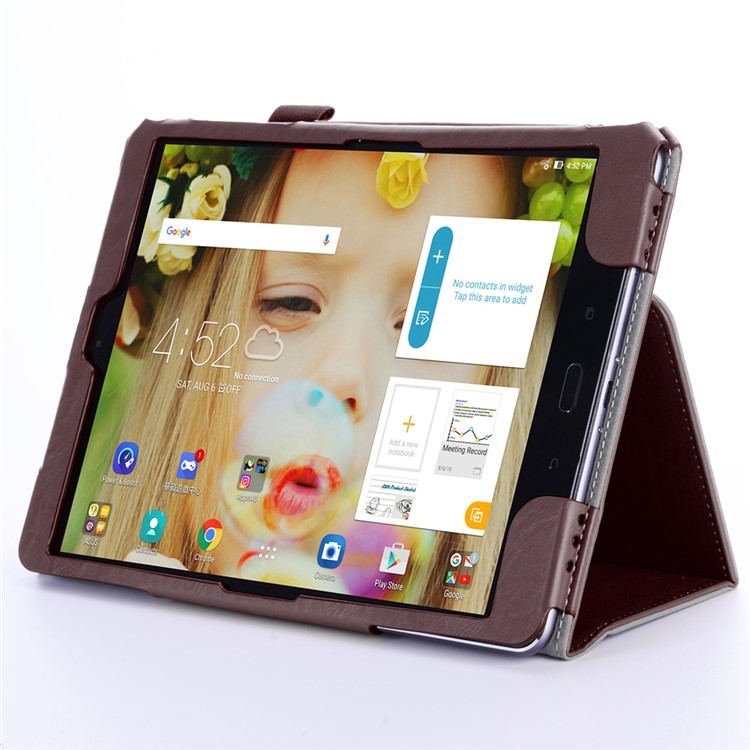 Leather Cover with Credit/SIM Card Slots for Asus Zenpad 3S 10 Z500M - Brown-4