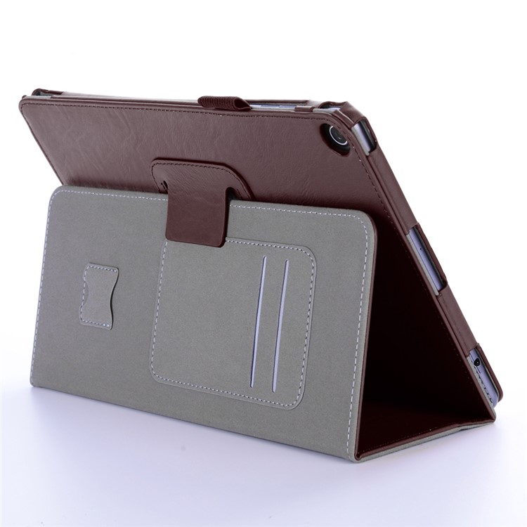 Leather Cover with Credit/SIM Card Slots for Asus Zenpad 3S 10 Z500M - Brown-5