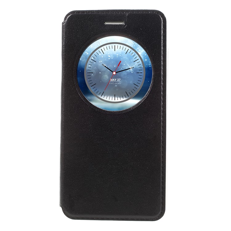 Smart Leather View Window Case for Asus Zenfone 3 ZE520KL - Black-1