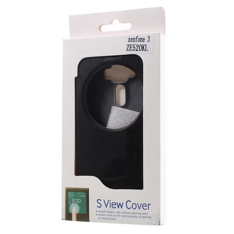 Smart Leather View Window Case for Asus Zenfone 3 ZE520KL - Black-9