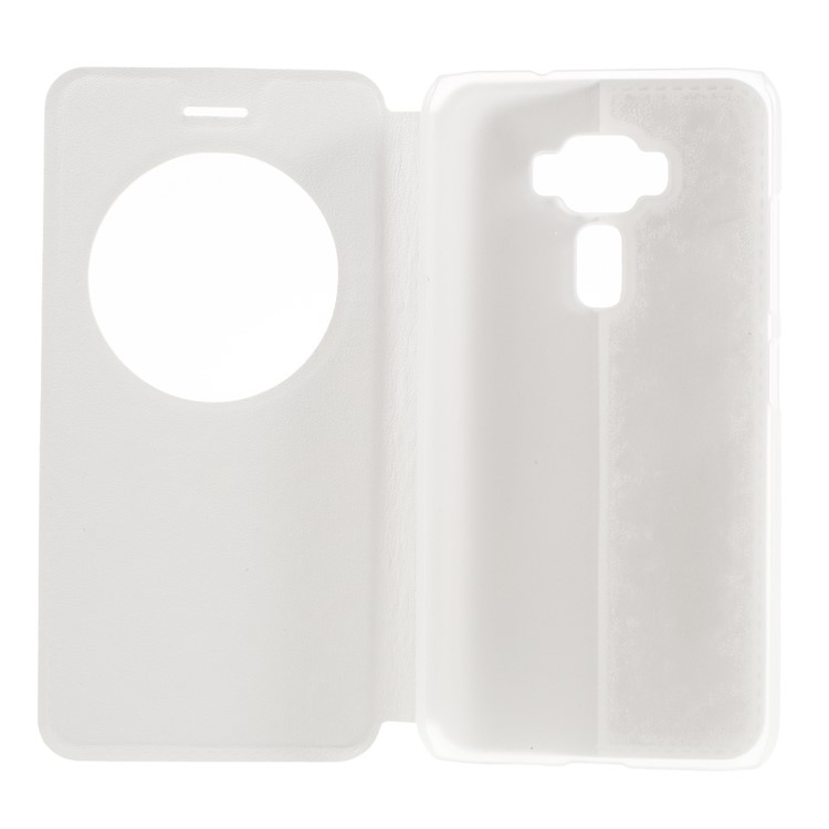 View Window Leather Smart Cover for Asus Zenfone 3 ZE520KL - White-6