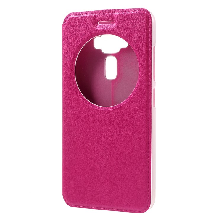 Smart View Window Leather Stand Shell for Asus Zenfone 3 ZE520KL - Rose-2