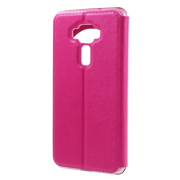 Smart View Window Leather Stand Shell for Asus Zenfone 3 ZE520KL - Rose-3