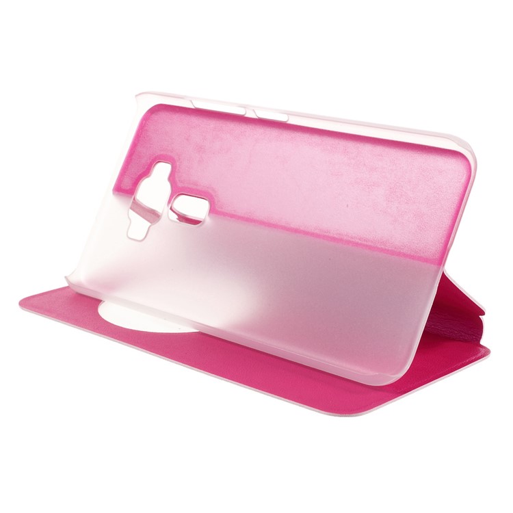 Smart View Window Leather Stand Shell for Asus Zenfone 3 ZE520KL - Rose-4