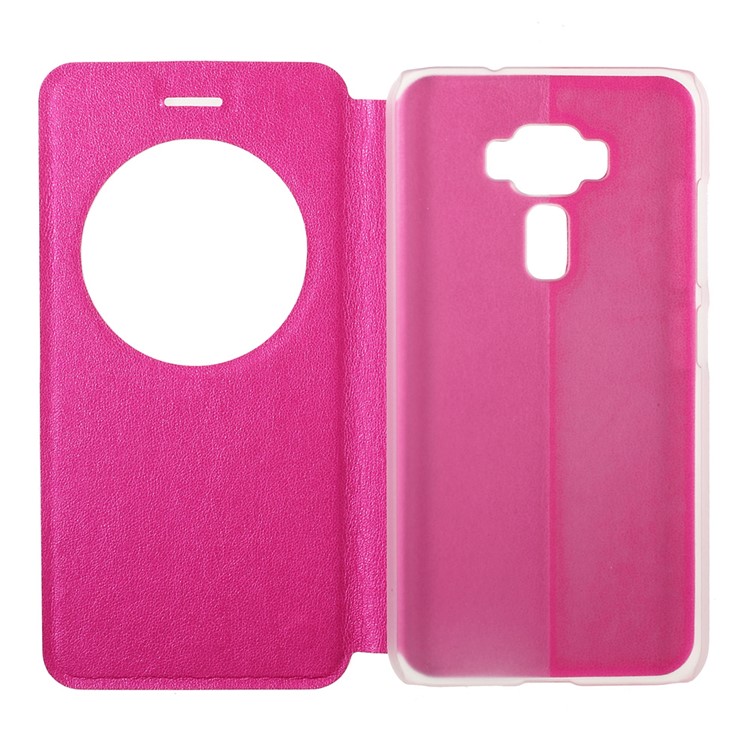 Smart View Window Leather Stand Shell for Asus Zenfone 3 ZE520KL - Rose-6