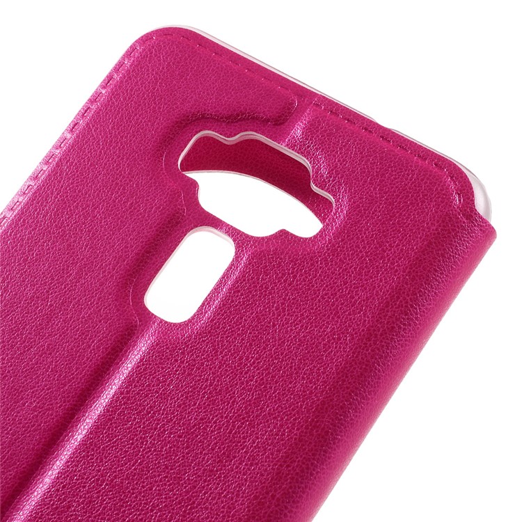 Smart View Window Leather Stand Shell for Asus Zenfone 3 ZE520KL - Rose-8