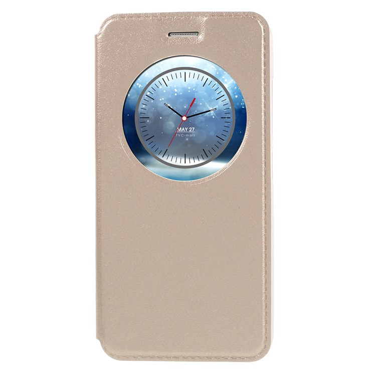 Wake up / Sleep Leather View Window Cover for Asus Zenfone 3 ZE520KL - Gold-1