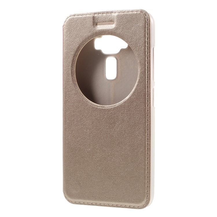Wake up / Sleep Leather View Window Cover for Asus Zenfone 3 ZE520KL - Gold-2