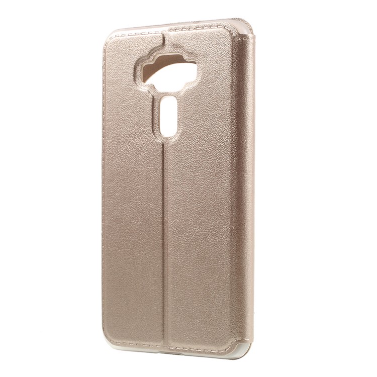 Wake up / Sleep Leather View Window Cover for Asus Zenfone 3 ZE520KL - Gold-3