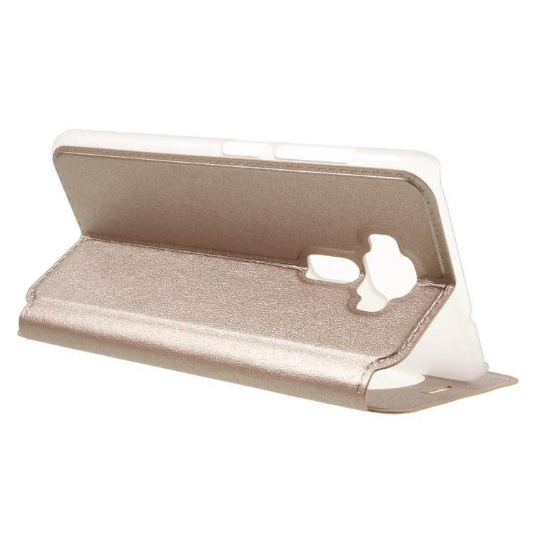 Wake up / Sleep Leather View Window Cover for Asus Zenfone 3 ZE520KL - Gold-5
