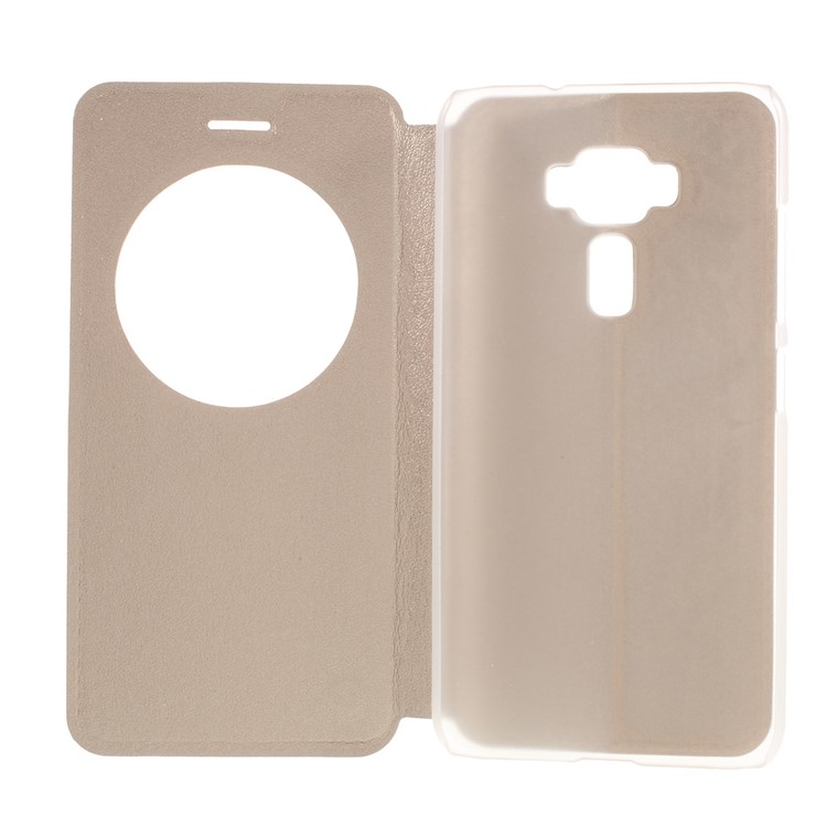 Wake up / Sleep Leather View Window Cover for Asus Zenfone 3 ZE520KL - Gold-6