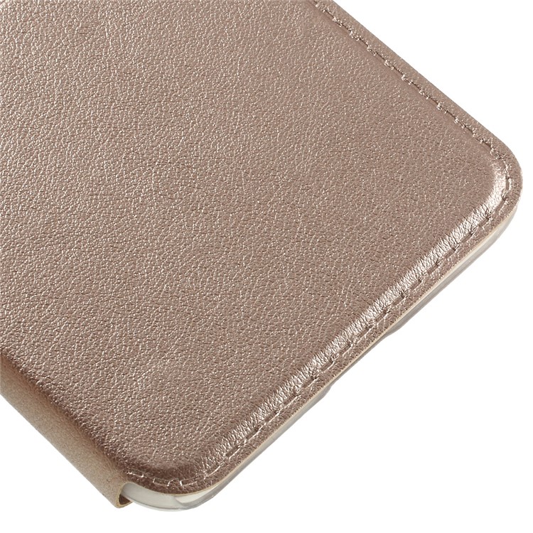 Wake up / Sleep Leather View Window Cover for Asus Zenfone 3 ZE520KL - Gold-7
