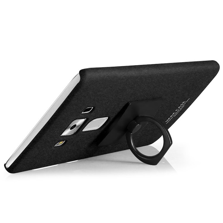 IMAK Frosted Finger Ring Kickstand Hard Case for Asus Zenfone 3 ZE552KL - Black-4