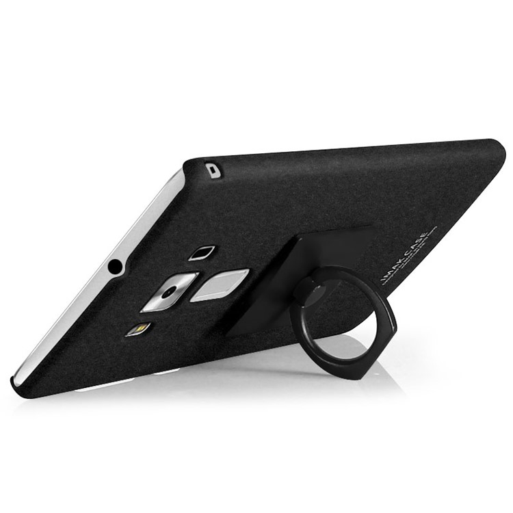 IMAK Matte Hard Plastic Case with Ring Kickstand for Asus Zenfone 3 Deluxe ZS570KL - Black-4