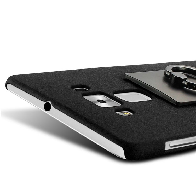 IMAK Matte Hard Plastic Case with Ring Kickstand for Asus Zenfone 3 Deluxe ZS570KL - Black-7