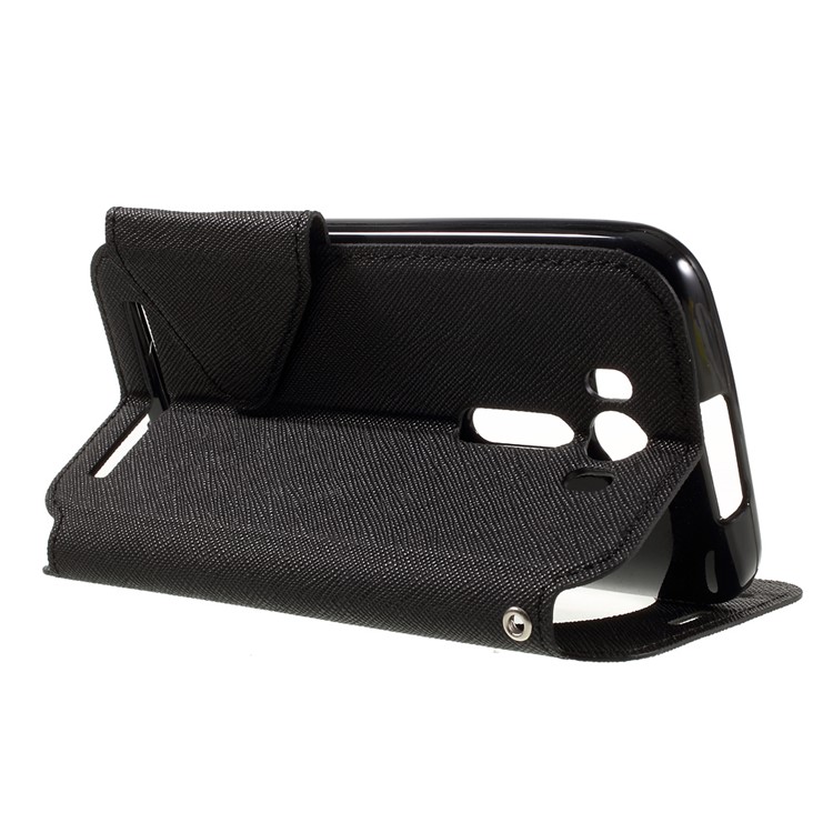 ROAR KOREA View Window Leather Stand Case for Asus Zenfone 2 Laser ZE500KG ZE500KL 5.0-inch - Black-5