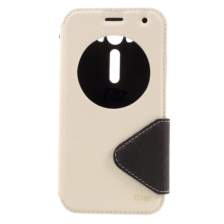 ROAR KOREA View Window Leather Stand Cover for Asus Zenfone 2 Laser ZE500KG ZE500KL 5.0-inch - White-3