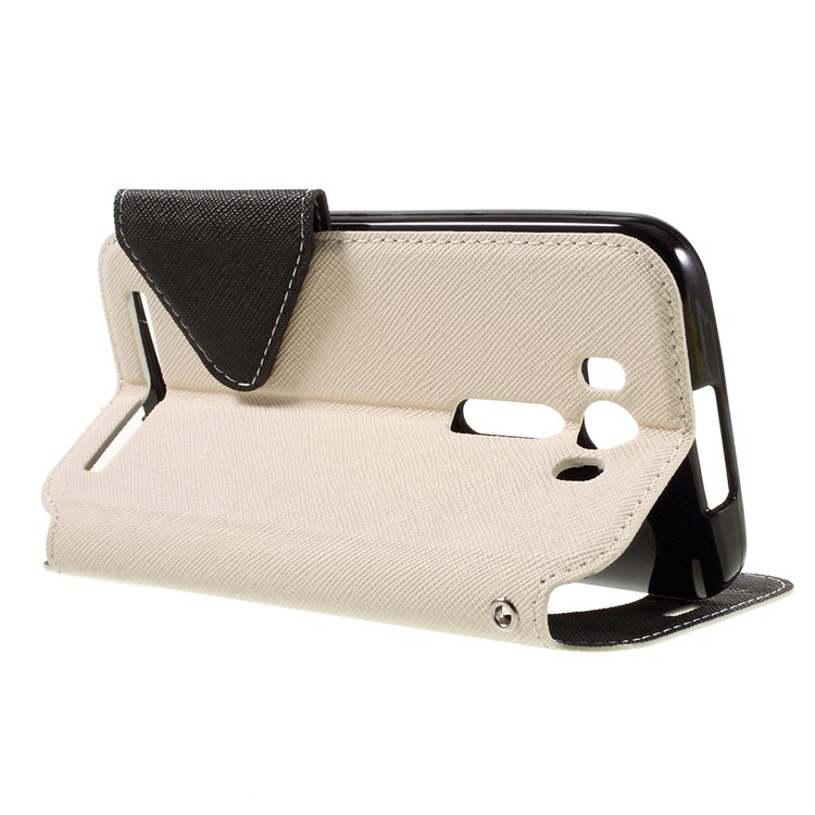 ROAR KOREA View Window Leather Stand Cover for Asus Zenfone 2 Laser ZE500KG ZE500KL 5.0-inch - White-5