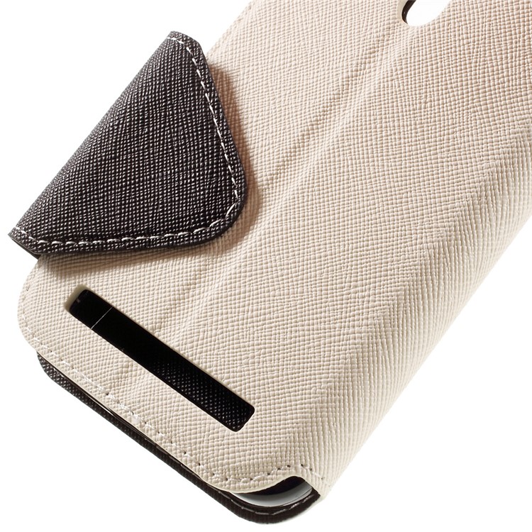 ROAR KOREA View Window Leather Stand Cover for Asus Zenfone 2 Laser ZE500KG ZE500KL 5.0-inch - White-9