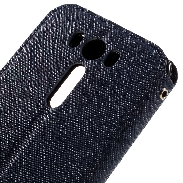 ROAR KOREA View Window Leather Phone Cover for Asus Zenfone 2 Laser ZE500KG ZE500KL 5.0-inch - Dark Blue-8