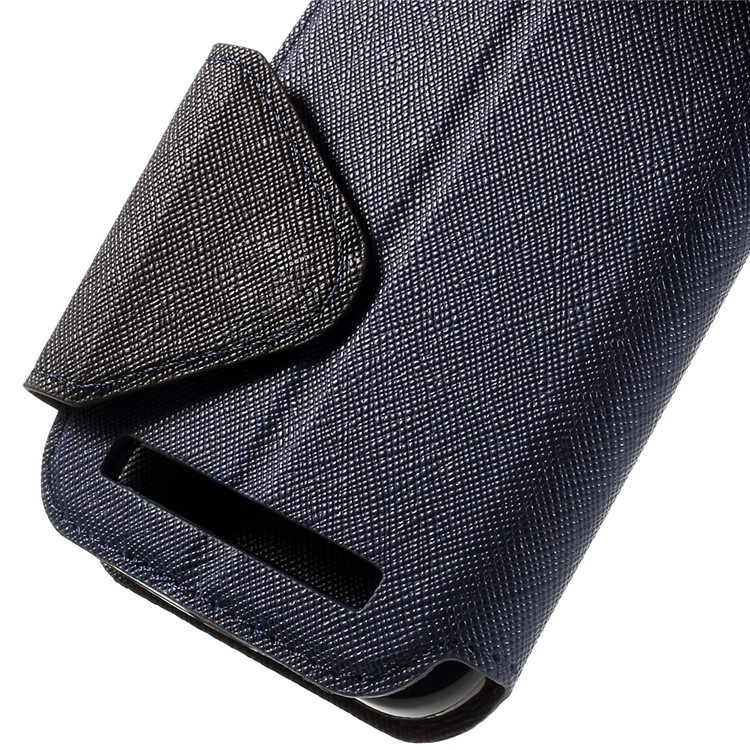 ROAR KOREA View Window Leather Phone Cover for Asus Zenfone 2 Laser ZE500KG ZE500KL 5.0-inch - Dark Blue-9