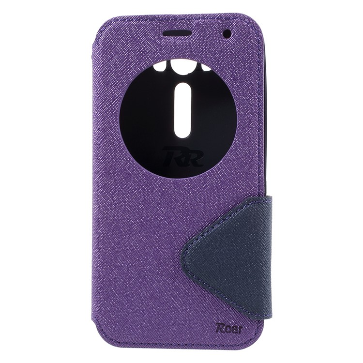 ROAR View Window Leather Protective Case for Asus Zenfone 2 Laser ZE500KG ZE500KL 5.0-inch - Purple-3