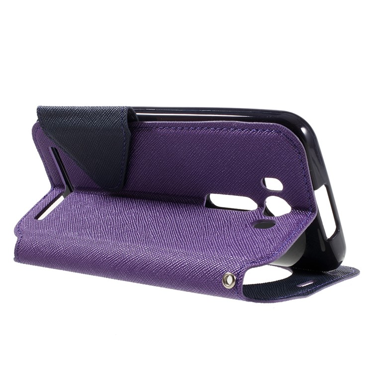 ROAR View Window Leather Protective Case for Asus Zenfone 2 Laser ZE500KG ZE500KL 5.0-inch - Purple-5