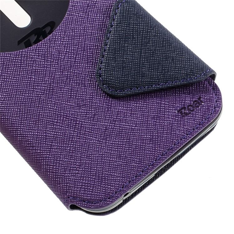 ROAR View Window Leather Protective Case for Asus Zenfone 2 Laser ZE500KG ZE500KL 5.0-inch - Purple-7