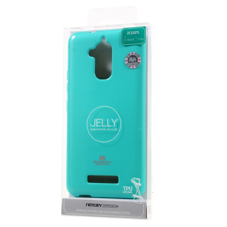 MERCURY GOOSPERY Glitter Powder TPU Back Cover for Asus Zenfone 3 Max ZC520TL - Cyan-6