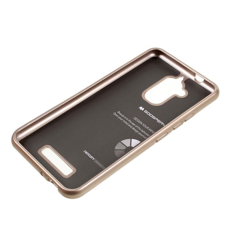 MERCURY GOOSPERY Glitter Powder TPU Gel Shell Case for Asus Zenfone 3 Max ZC520TL - Gold-3