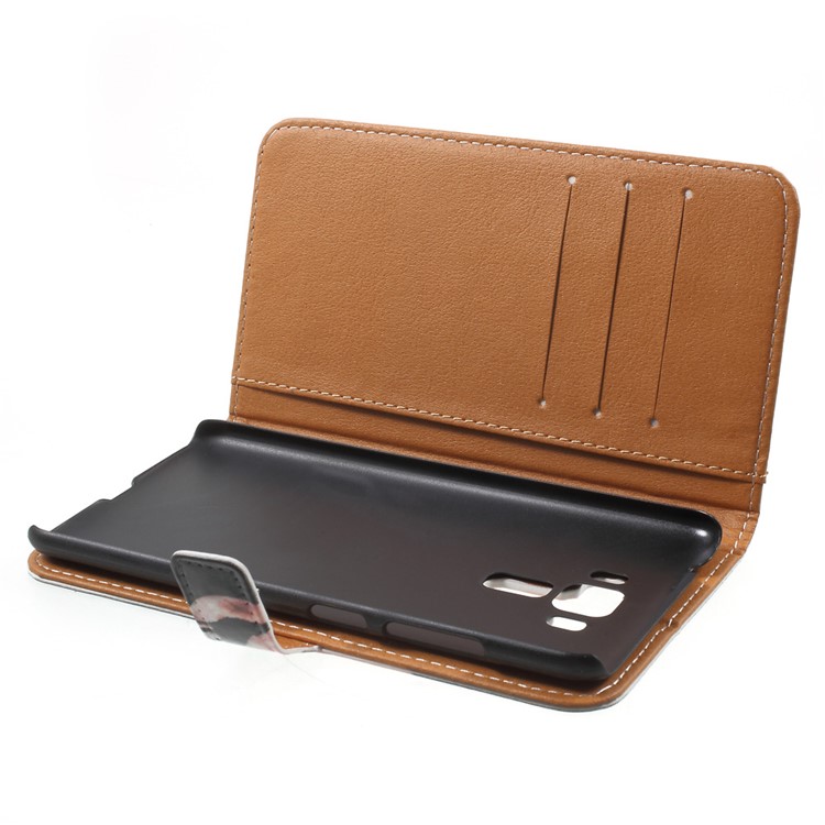 Patterned Leather Wallet Magnetic Case for Asus Zenfone 3 Laser ZC551KL - Wolf-4