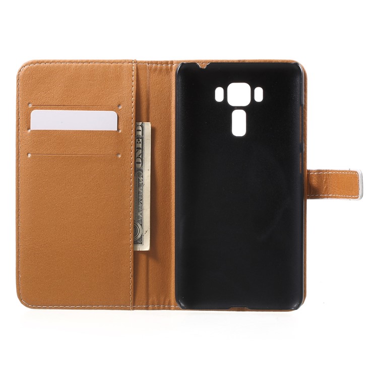Patterned Leather Wallet Magnetic Case for Asus Zenfone 3 Laser ZC551KL - Wolf-5