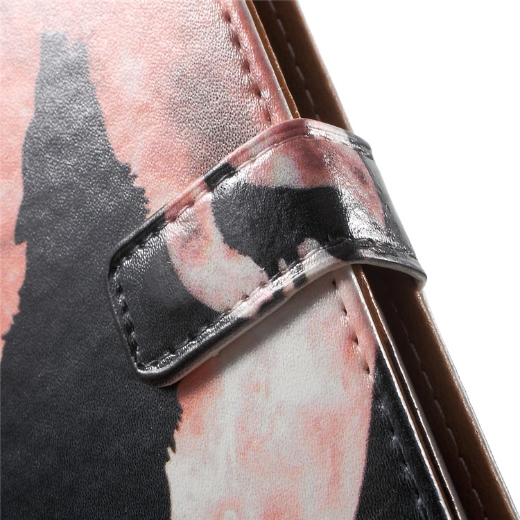 Patterned Leather Wallet Magnetic Case for Asus Zenfone 3 Laser ZC551KL - Wolf-8
