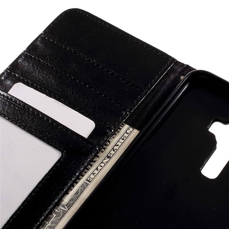 Bi-color Envelope Style Wallet Leather Stand Case with Lanyard for Asus Zenfone 3 ZE552KL - Brown / Black-10